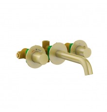 Смеситель для раковины встроенный с термостатом Timo Saona 2381/17SM золото матовое 2381/17SM