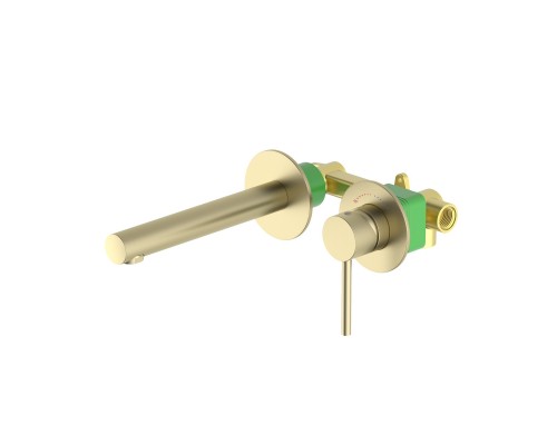 Смеситель для раковины встроенный с защитой от ожогов Timo Saona 2391/17SM золото матовое 2391/17SM