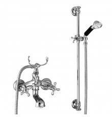 Stella Roma Смеситель для ванны 3274/302/6 со штангой и ручным душем, цвет: хром. RM 02203 CR00