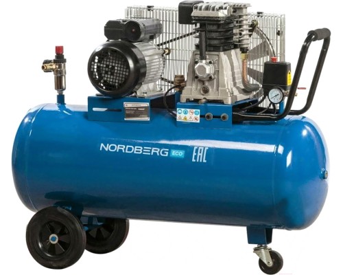 Компрессор поршневой с ременным приводом, объем 100 л NORDBERG ECO NCE100/400-220