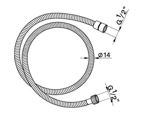 CISAL Shower Душевой шланг 150 см, цвет: золото. ZA00901024