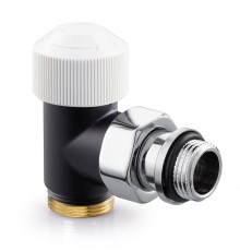 Угловой клапан SR Rubinetterie Tondera термостатический 1/2 х3/4Е, цвет черный 0633-1500VCES