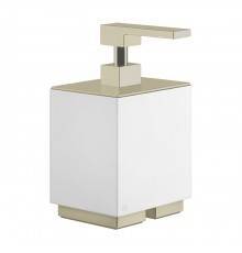 Gessi Inverso Accessories Дозатор для жидкого мыла, настольный, цвет: белый/Warm Bronze Br PVD. 20837#726