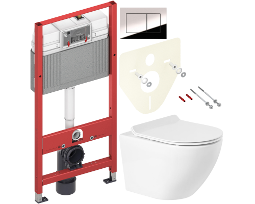 Комплект Унитаз подвесной BelBagno Sfera-r BB046CH-TOR безободковый + Крышка Piano BB2111SC с микролифтом + Инсталляция TECE Now 9400412 4 в 1 с кнопкой смыва Комплект Унитаз подвесной BelBagno Sfera-r BB046CH-TOR безободковый + Крышка Piano BB2111SC с микролифтом + Инсталляция TECE Now 9400412 4 в 1 с кнопкой смыва