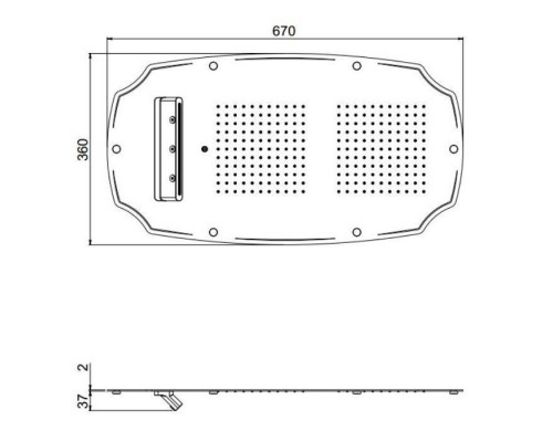 Carimali MyDream Colonial Верхний душ 70х40см., встраиваемый, потолочный, 242 форсунки, 3 потока воды: дождь, каскад, распылитель, цвет: хром. 23072XN-CRX