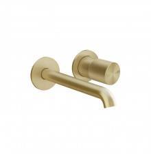 Gessi Habito Diamantato Смеситель для раковины, настенный, цвет: Brass Brushed PVD. 70688#727