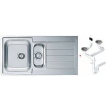 Alv 1089610 Line Maxim 10 Мойка I обор, 1½ чаши, 0,8 мм, SAT, 3½ 980х500х190 мм+сиф 1130555 шк 600 1089610