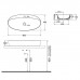 Azzurra Elegance Circle Раковина накладная, 90x44xH14 см, 1 отв., без перелива, цвет: Bianco lucido. ELLA090440CMBI/(ECI90M bi)*1