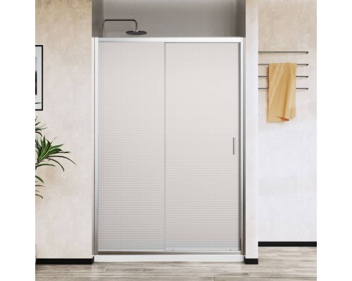 Душевая дверь в нишу Vincea City VDS-5CT150CLB 150 см, профиль черный матовый, стекло прозрачное