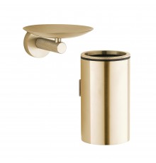 Набор Стакан Boheme Uno 10974-MG matt gold + Мыльница 10973-MG matt gold