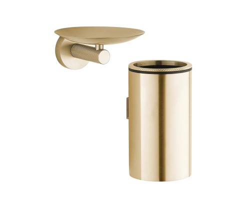 Набор Стакан Boheme Uno 10974-MG matt gold + Мыльница 10973-MG matt gold