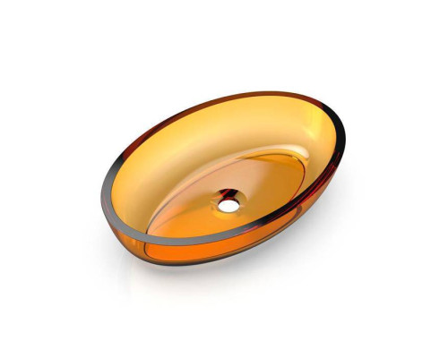 Knief Oval Shape Раковина накладная 55x37x13см., без отв., из полимерного материала, цвет: Arangonit # 050. 70201050
