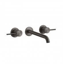 Gessi 316 Встраиваемый смеситель с изливом 200-180мм, внешняя часть, цвет: brushed black metal pvd. 54094#707