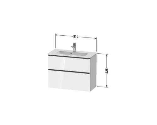 Duravit D-Neo Тумбочка подвесная Compact 81x37.2x62.5см., раковина, 1 ящик, цвет: Black Oak. 2342830000, DE436901616 Duravit D-Neo Тумбочка подвесная Compact 81x37.2x62.5см., раковина, 1 ящик, цвет: Black Oak. 2342830000, DE436901616