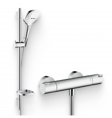 Душевой комплект Термостат Hansgrohe Ecostat 1001 CL ВМ 13211000 для душа + Гарнитур Raindance Select E 120 26620400