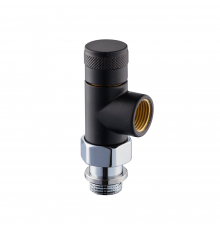 Запорный клапан осевой SR Rubinetterie серия Tondera 1/2 чёрный матовый 0671-1500VC0S