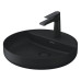 Duravit Vitrium Раковина накладная 46см., с 1 отв., круглая, из DuroCast UltraResist, без перелива, с полкой, цвет: темно-серый матовый. 266246HE