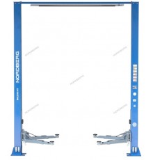 Подъемник двухстоечный 4 т, верхняя синхронизация, с электростопорами, H=4 м, 380 В, синий NORDBERG