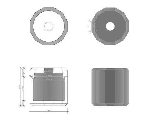 Decor Walther Kristall KB Диспенсер для салфеток 15x15см, настольный, цвет: хрусталь фиолетовый. 0931580