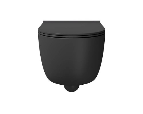 Alice Unica Унитаз 55х35см., подвесной, безободковый, без сиденья и крышки, цвет: чёрный матовый. 32240108,  FIX10