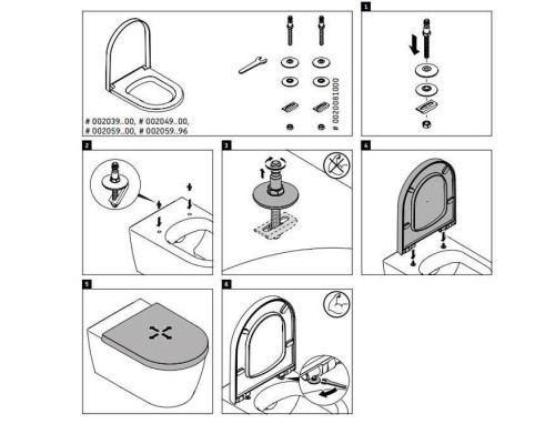 Duravit Architec Сиденье для унитаза, петли: нерж. сталь, съемное, цвет: белый. 0069610000