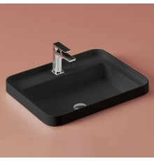 Artceram Fuori Scala Раковина 60х45 см, с 1 отв. под смеситель, встраиваемая, без перелива, цвет: черный матовый. TFL034 17 00
