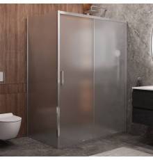 Душевой уголок Cezares Molveno AH 11 150+90 P Cr, 150х90 см, профиль хром, стекло рифленое