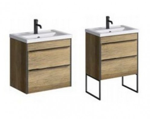 AQ FRG0106DB Fargo Тумба под умывальник, дуб балтийский 610х610х410 мм FRG0106DB