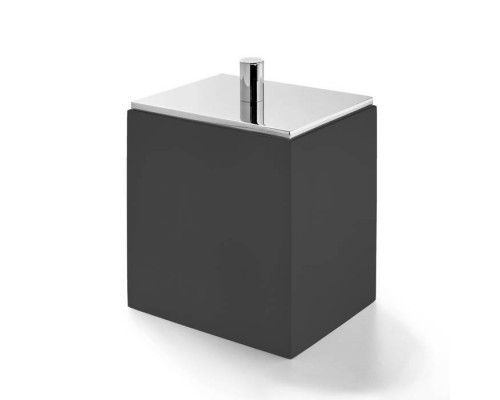 3SC BeMood Black Контейнер с крышкой настольный 10хh12,5х8 см, цвет: черный/хром. BEMN48ASL 3SC BeMood Black Контейнер с крышкой настольный 10хh12,5х8 см, цвет: черный/хром. BEMN48ASL