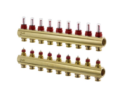Комплект коллекторов Danfoss FHF-9F для 9 контуров. 088U0529