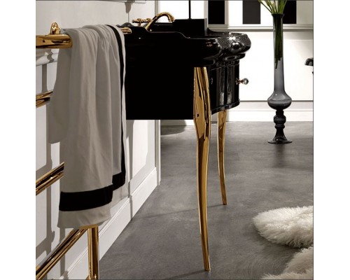 Kerasan Retro Консоль подвесная, с черной раковиной 100 см, цвет: neco/oro. 105004 nero*1,  7363K4