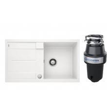 Комплект Мойка Blanco Metra 5S 513037 белая + Измельчитель KUCHENSTERN Muhle