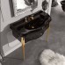 Kerasan Retro Консоль подвесная, с черной раковиной 100 см, цвет: neco/oro. 105004 nero*1, 7363K4