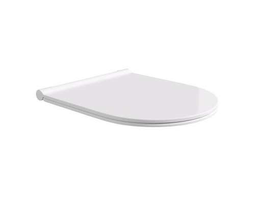 Alice Unica Сиденье с крышкой для унитаза Form/Unica, тонкое, с микролифтом, цвет: белый глянцевый/хром. MC2201ES