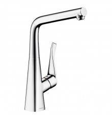 Hansgrohe Metris Смеситель  для кухни на 1 отв, поворотный и выдвижной излив, цвет: хром. 14823000