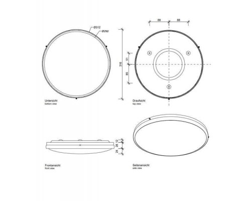 Decor Walther FIX 30 Светильник потолочный 30x6.5см, 1x R7S 118mm max. 150W, цвет: хром. 0208900