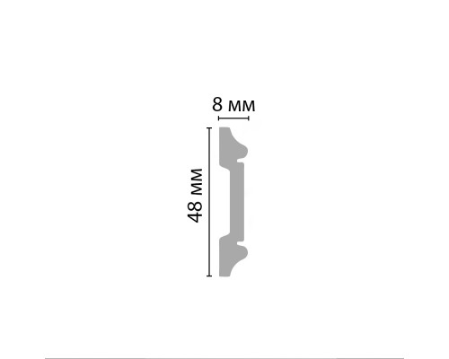 Молдинг гладкий DECOMASTER D144-115 ДМ (48*8*2000мм) Молдинг гладкий DECOMASTER D144-115 ДМ (48*8*2000мм)