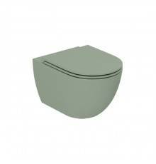 Azzurra Comoda Унитаз подвесной безободковый 51,5x36 см, c креплением, Easy Clean, 3L Water Saving, цвет: Verde natura. CMVCSPE00000NA,  COM 1800/FNA
