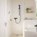 Hansgrohe Rebris E Смеситель для душа, настенный, цвет: черный матовый. 72640670
