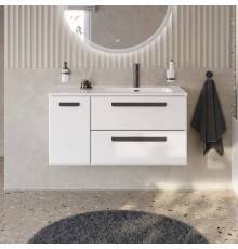 Тумба под раковину Cezares Eco Cer-N 100 R 2 ящика, 1 дверца, bianco lucido, без ручек