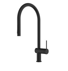 AQM9901MB Cucina Смеситель для кухни с выдвижным U-образным изливом,черный матовый AQM9901MB