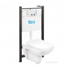 Roca 7.8931.0.497.0 Debba Комплект !БЕЗ КНОПКИ! Унитаз подв. Rimless+инстал.+slim сиденье 893104970