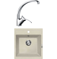 Комплект Мойка кухонная Lava Q1.CRE crema + Смеситель SG01 CR chrome