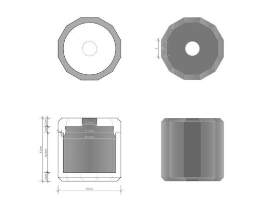 Decor Walther Kristall KB Диспенсер для салфеток 15x15см, настольный,  цвет: хрусталь антрацит. 0931594