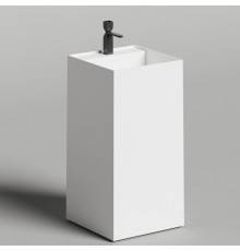 Salini Armonia Square Top Раковина напольная 45х45х90см, слив в пол, выпуск D 503, сифон, декоративная накл. , мат-л: S-Sence, цвет: белый глянцевый. 130511TG слив в пол