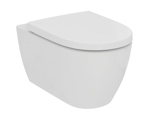 Ideal Standard I.life O Унитаз подвесной 35x53см, безободковый, смыв HydroTwist, крепление EasyFix+, цвет: белый. T568001