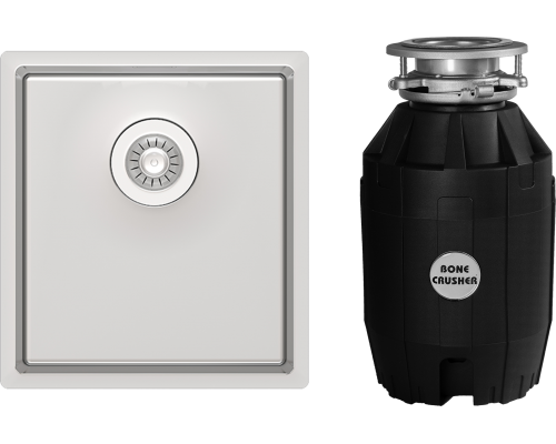 Комплект Мойка Florentina Оптима OHM.400.400 + Измельчитель Bone Crusher BC 810-AS
