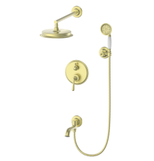 Душевой комплект Wonzon   Woghand WW-88939008-BG, С ВНУТРЕННЕЙ ЧАСТЬЮ, брашированное золото