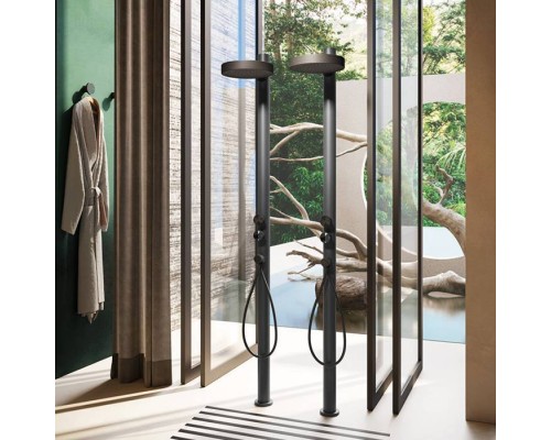 Gessi Origini Внешние части для уличной душевой стойки на 2 выход, цвет Steel Brushed . 63210#239