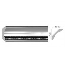 Плинтус потолочный DECOMASTER 100C-63ШК/14 (69*69*2400мм)